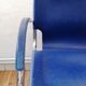 Chaise vintage cuir bleu roi
