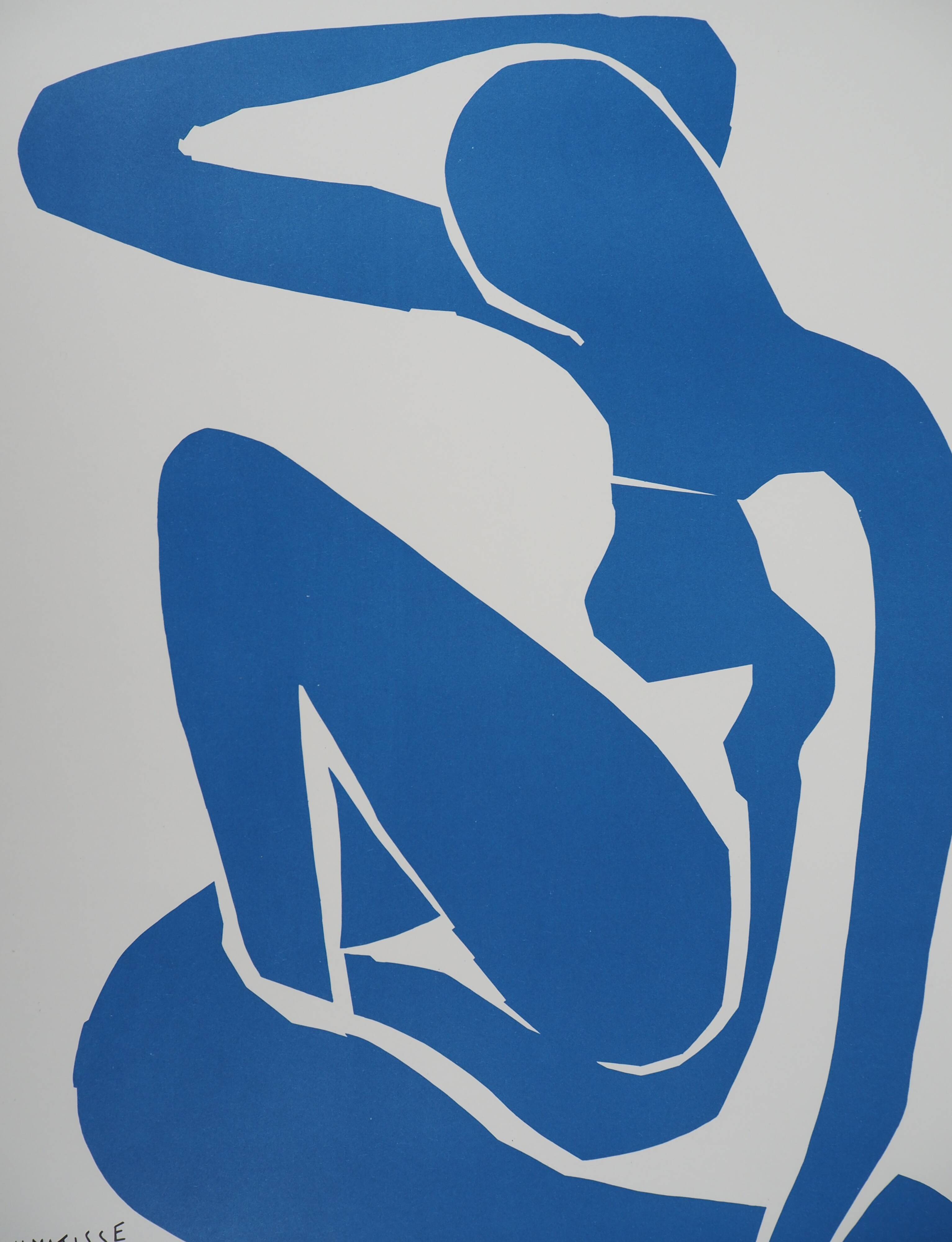 Henri matisse - nu bleu gracieux - affiche originale vintage musée céret (1980)
