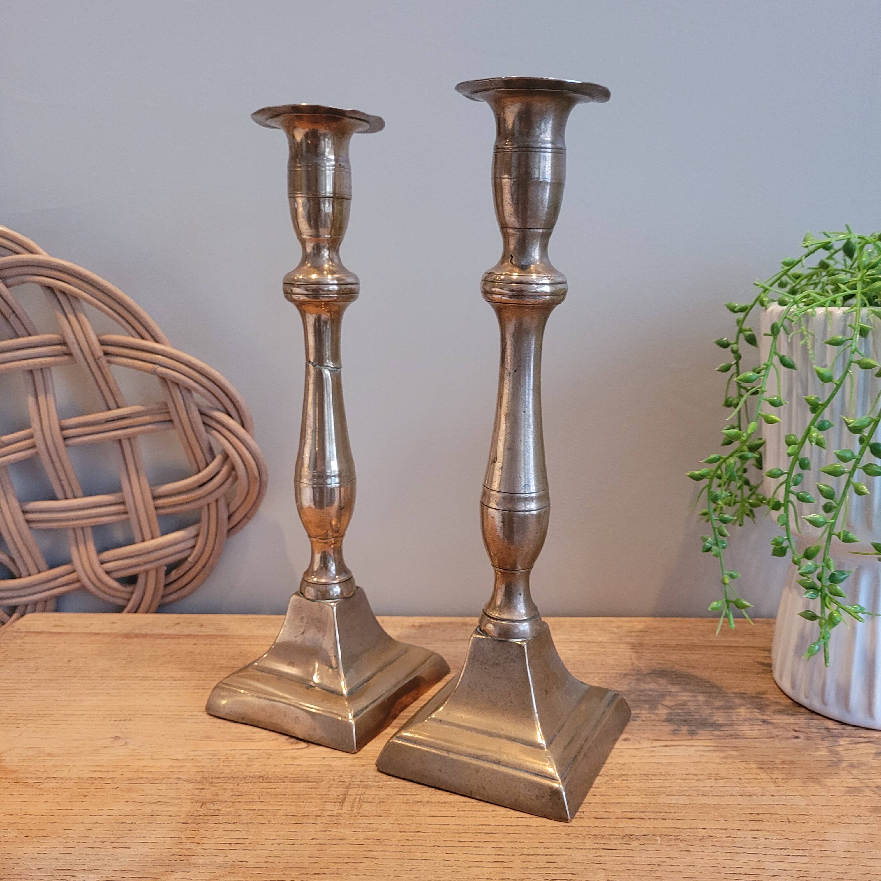 La Redoute x Selency pair of brass candle holders 27