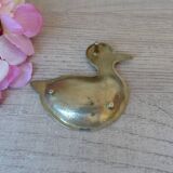 Small carved brass duck ashtray, duck pocket ashtray