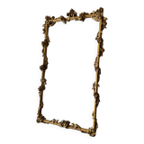 Miroir rectangulaire baroque motif à fleur