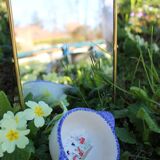 Golden brass mirror to be laid or hung 15x20, 5 cm