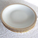 5 assiettes creuses porcelaine blanche