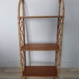 Rattan wall shelf