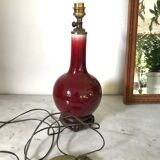 Vintage enamelled porcelain lamp