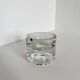 Vintage Modernist Heavy Round Clear Glass Ashtray
