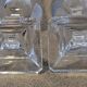 Pair of Bayel crystal flower vases – 24 cm – square bases