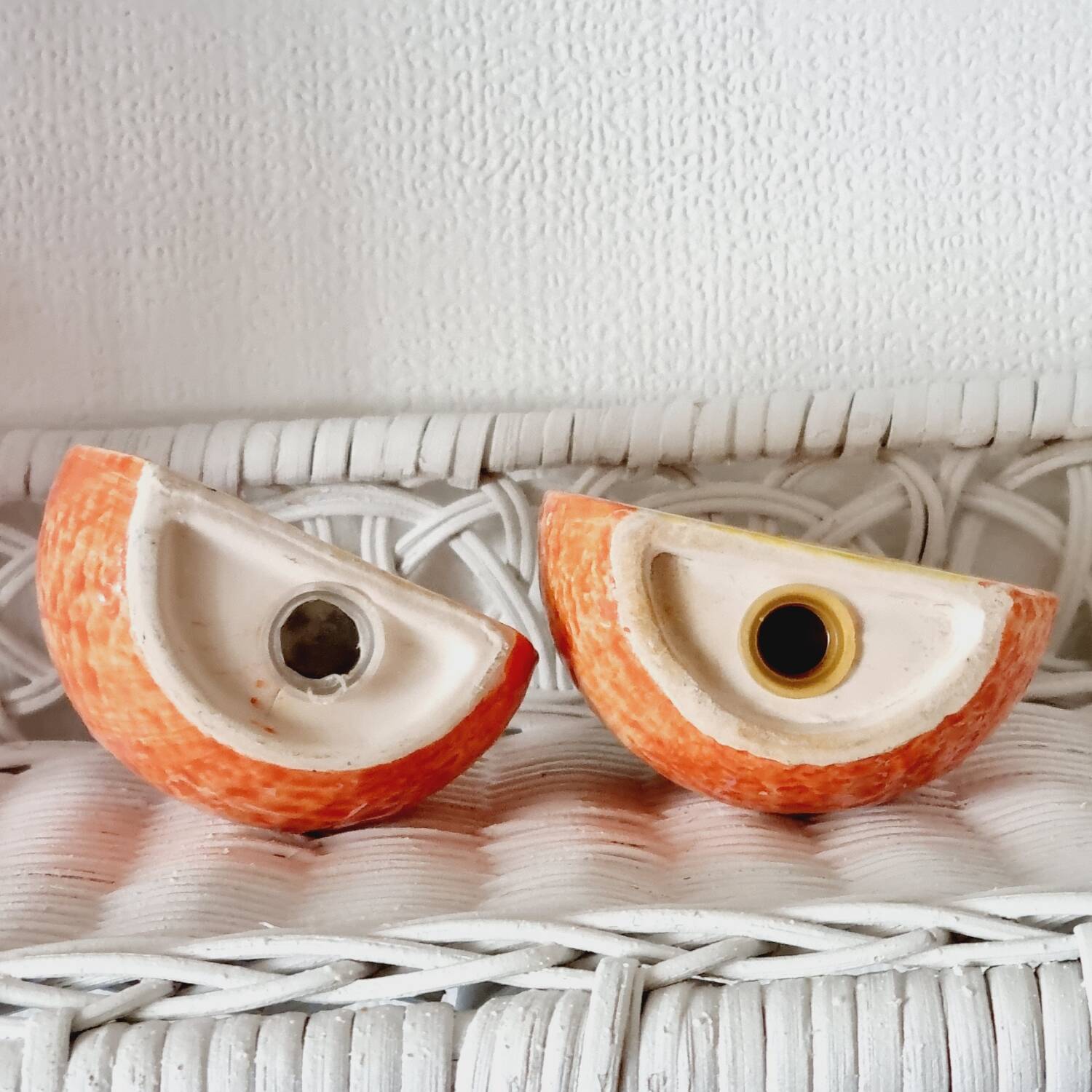 Salt and pepper in a barbotine with orange/clementine cheese