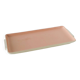 Plat à cake en faïence, rose poudré, 1950