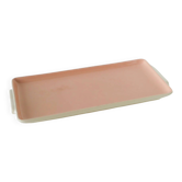 Cake dish in earthenware, powder pink, 1950