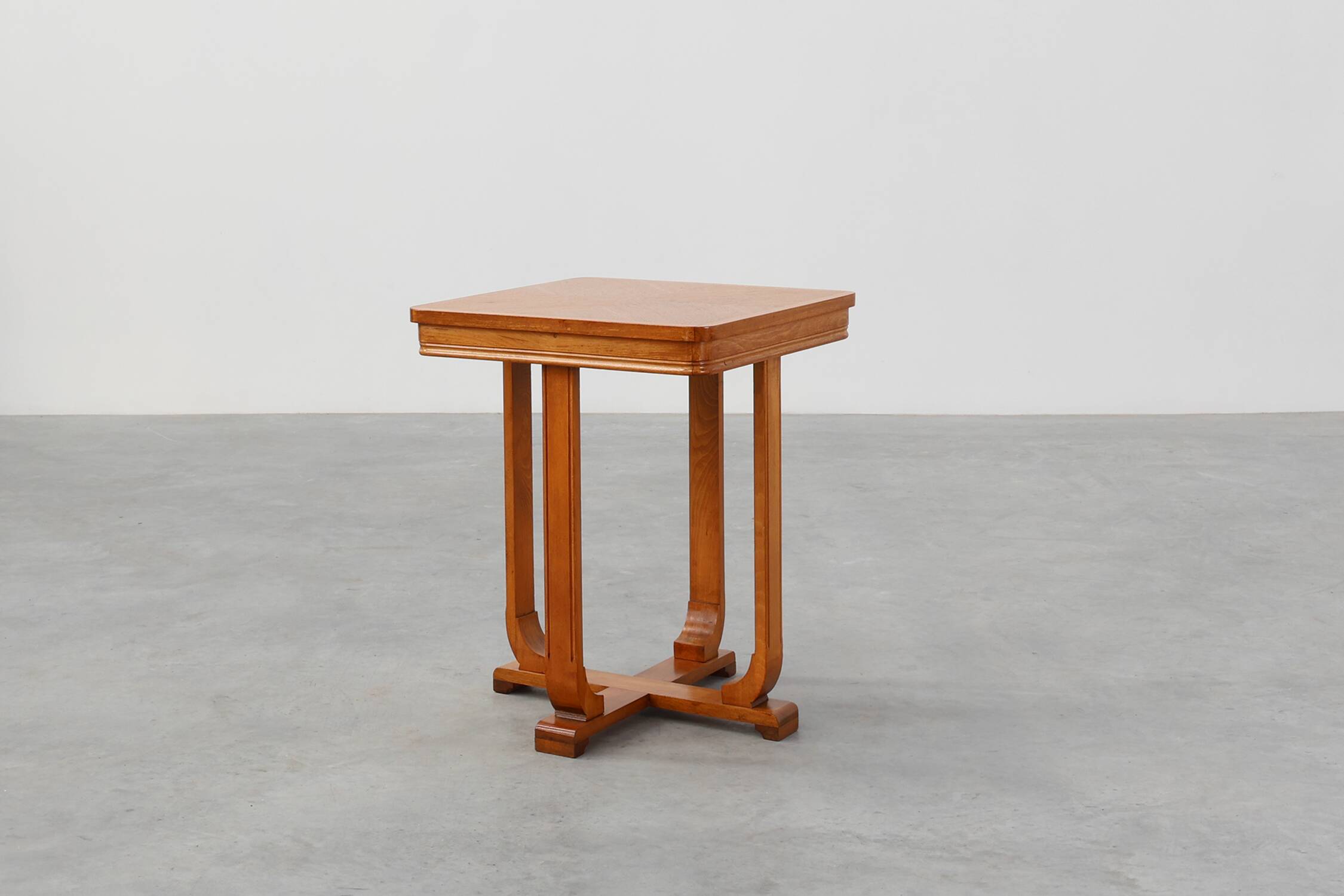 Belgian Art Deco side table with geometric top, ca. 1920