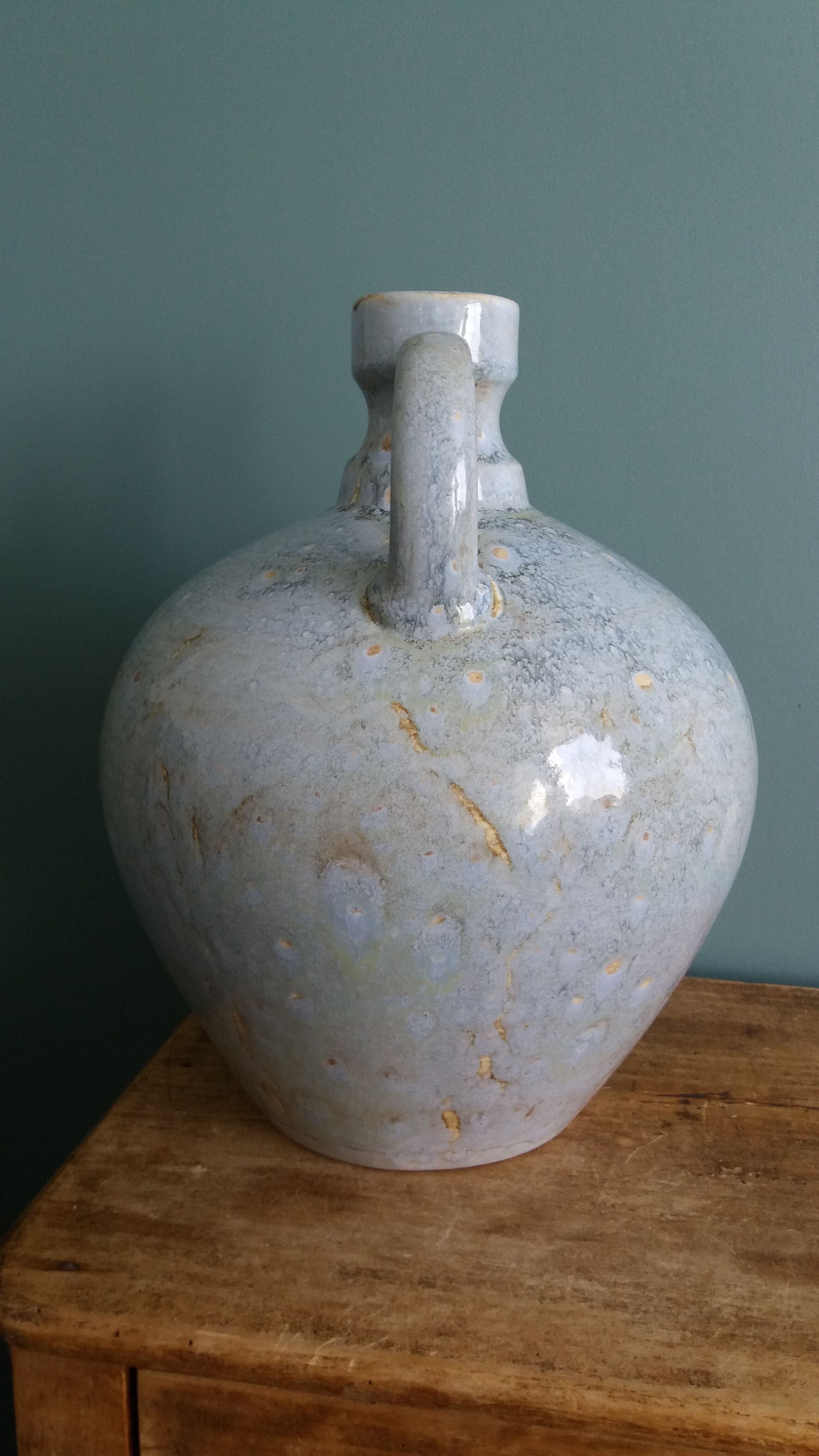 Ceramic vase jar signed Pierrefonds