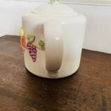 Fruit pattern slip teapot