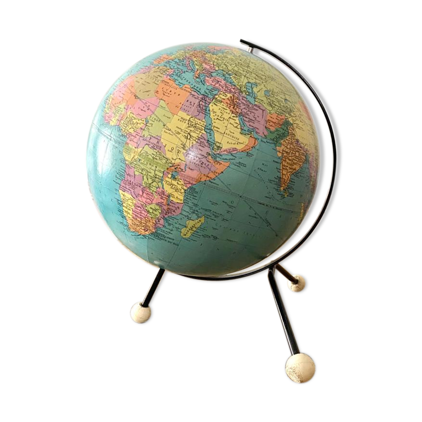 Globe-globe world map taride vintage tripode