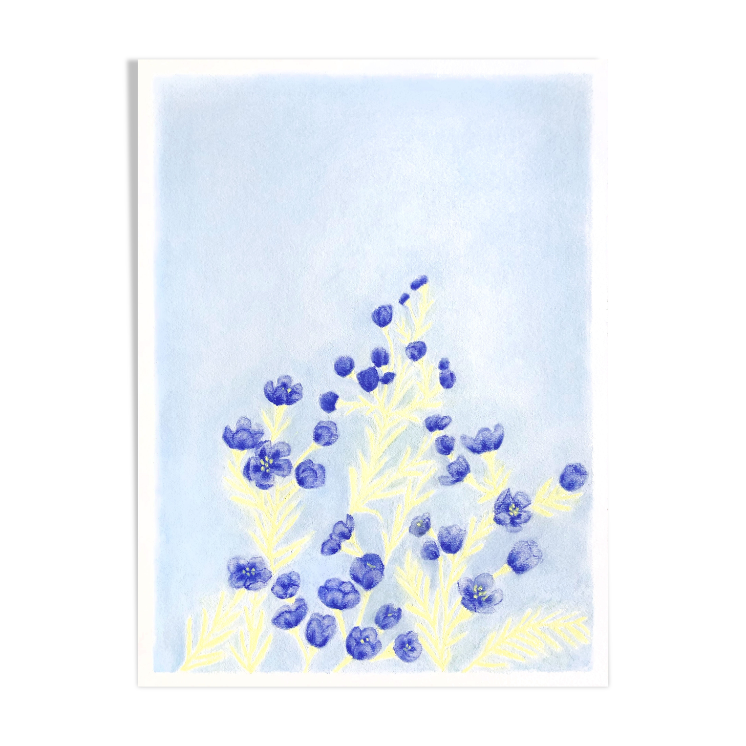 Flowers "wax" - original drawing