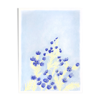 Flowers "wax" - original drawing