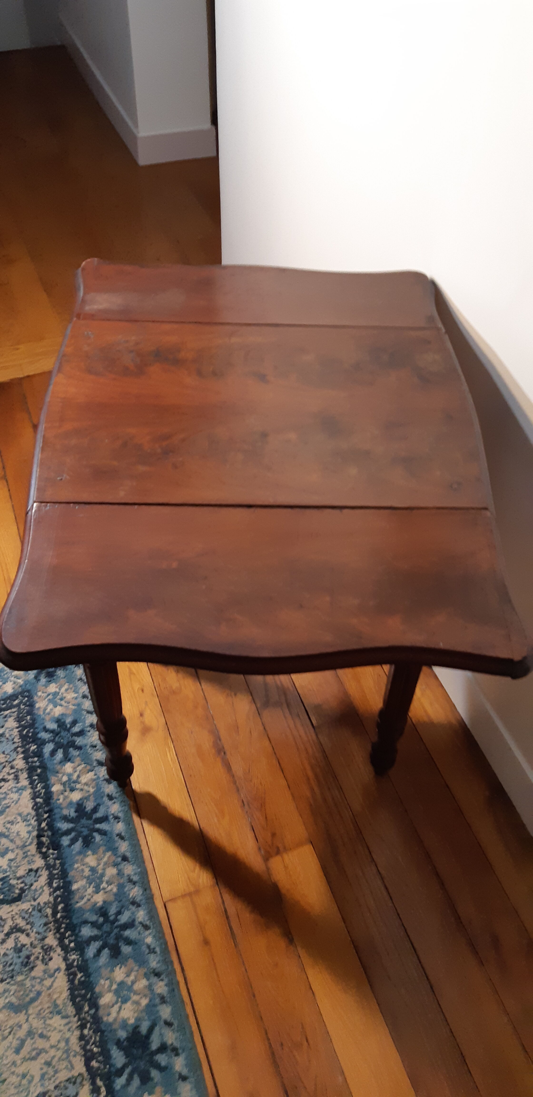 Small mahogany shuttered table