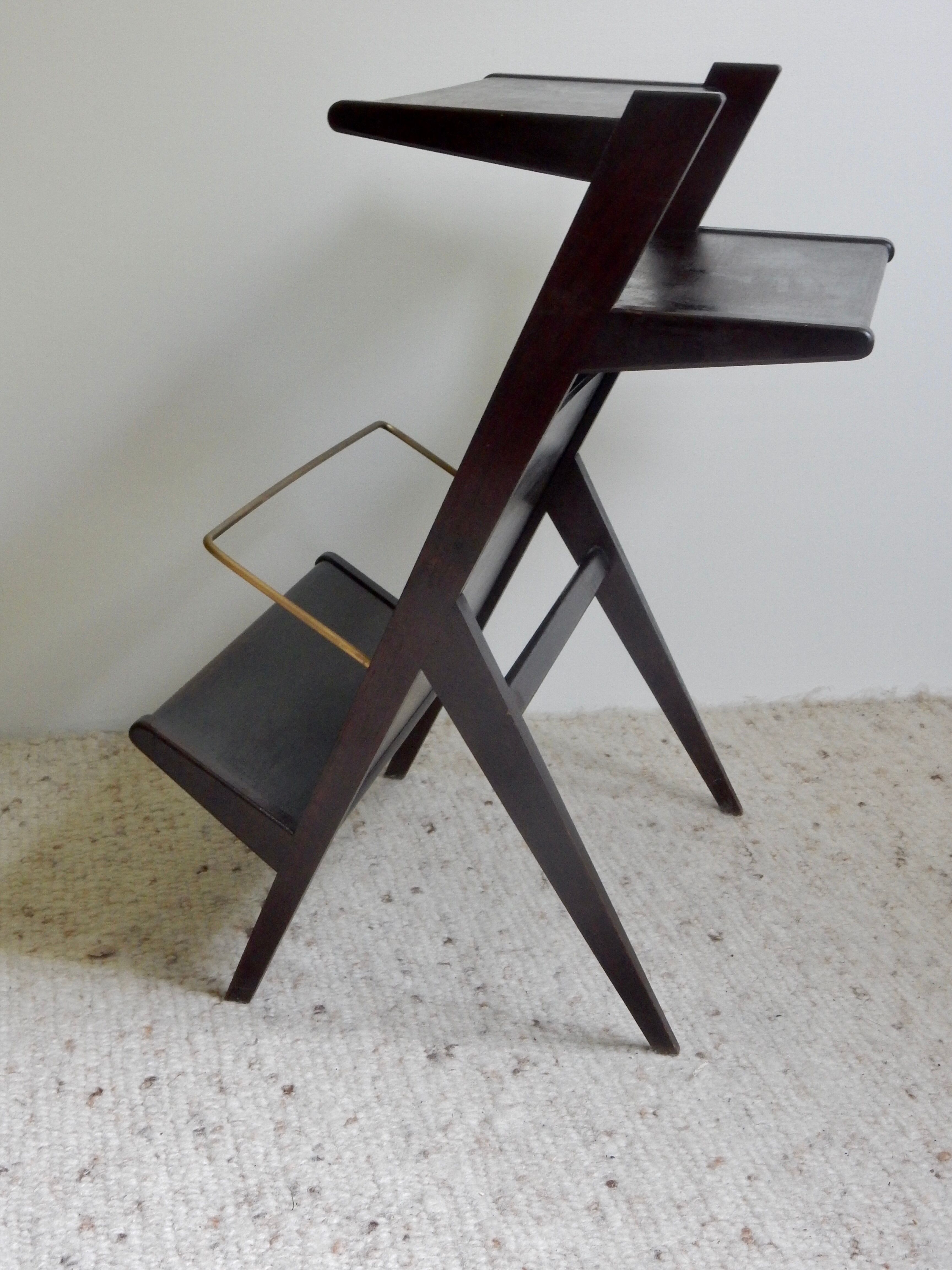 Wooden sofa end magazine holders