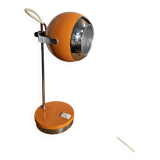 1970 Eyeball orange and chrome desk lamp