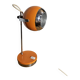 Lampe de bureau 1970 Eyeball orange et chrome