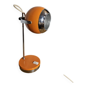 1970 Eyeball orange and chrome desk lamp