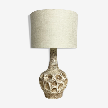 Mid Century Chalkware Sgraffito table lamp, 1960