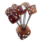 Big dice aperitif peaks in Bakelite