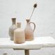Vintage stoneware decanter by roger jacques, saint amand