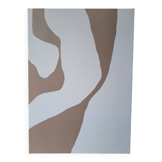 Tableau contemporain beige/marron