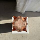 Large pink glass bud vase, H37 D18A