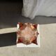 Large pink glass bud vase, H37 D18A