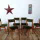 Set de 6 chaises vintage style scandinave