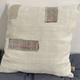 Square cushion in vintage fabric, Kilim style.