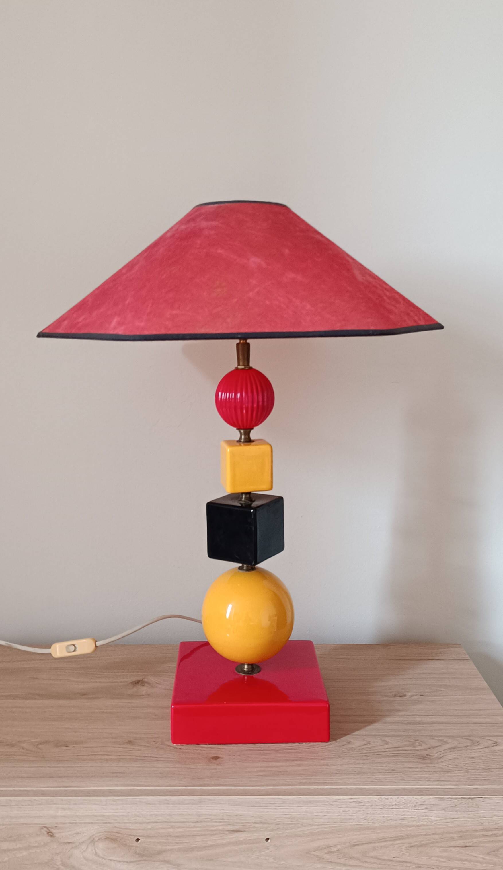 Vintage 80s colorful lamp