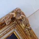 Miroir bois et stuc doré