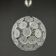 Vintage crystal dandelion lustre, Italy, 1960s