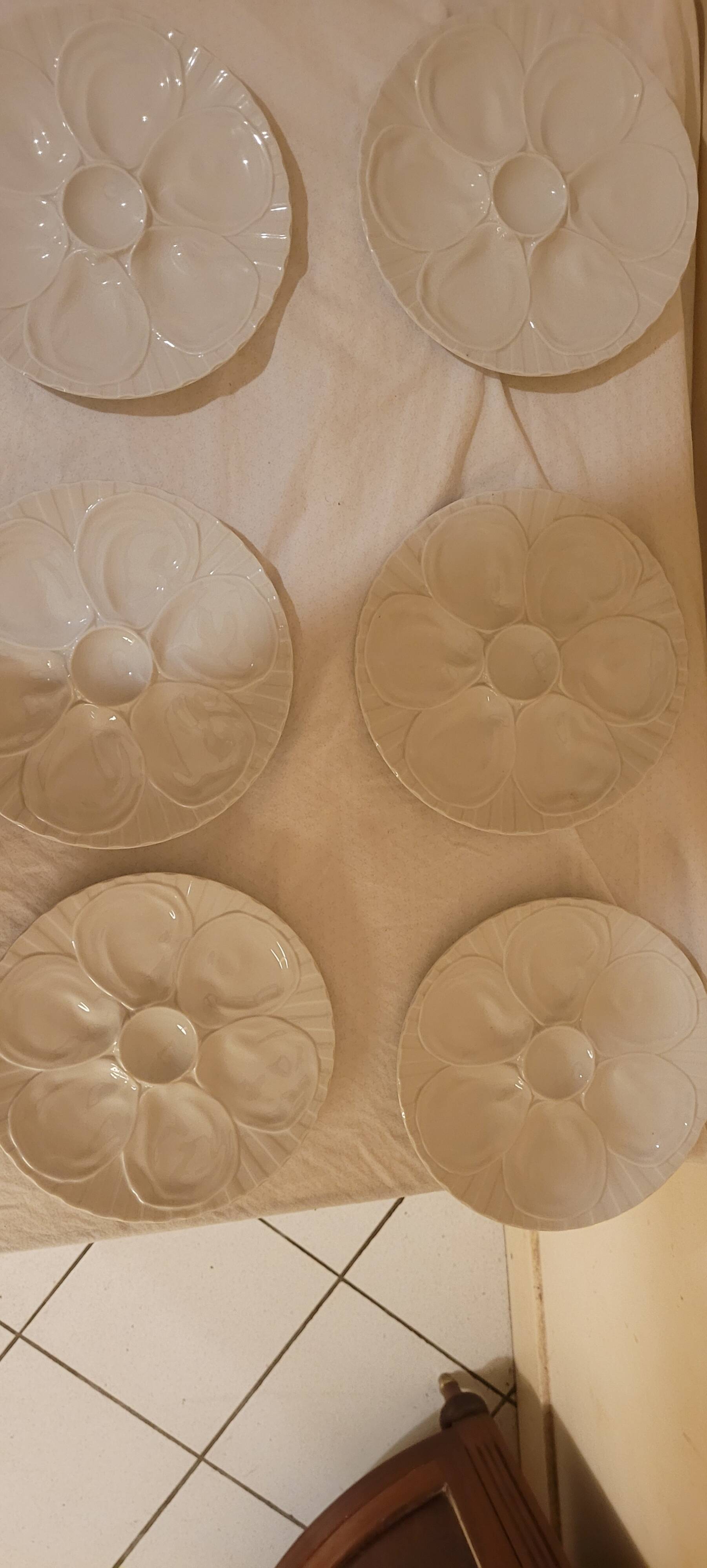 PILLUYT SET OF 6 Vendôme oyster plates 23cm
