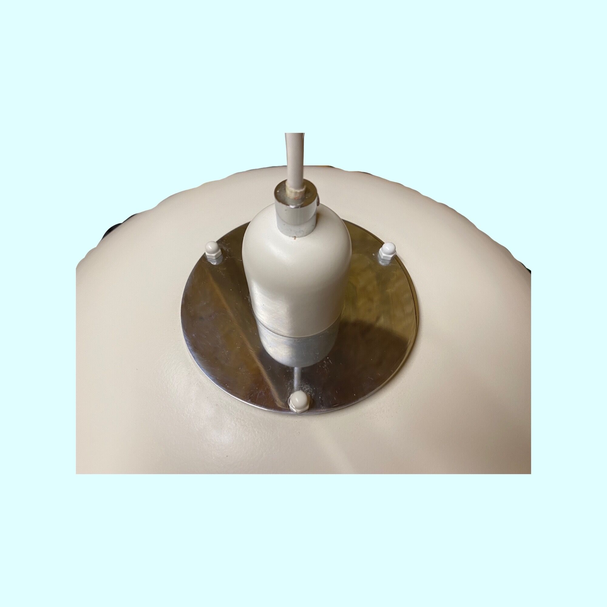 Danish Vintage Pendant Light 1970s | Mid Century Scandinavian Modern Lighting | White