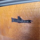 Solid oak bonnetière signed Jean Laïck