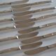 12 table knives silver metal handles & stainless steel blades 22 cm