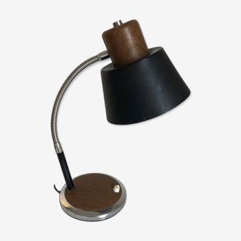 Metal and wood desk lamp 40cm, 1960