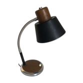 Metal and wood desk lamp 40cm, 1960