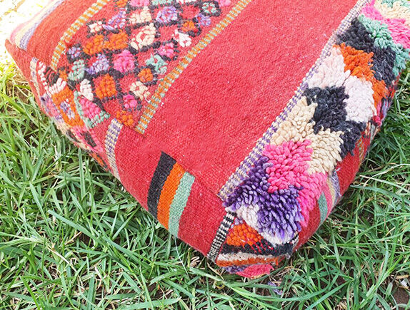 Moroccan carpet pouf