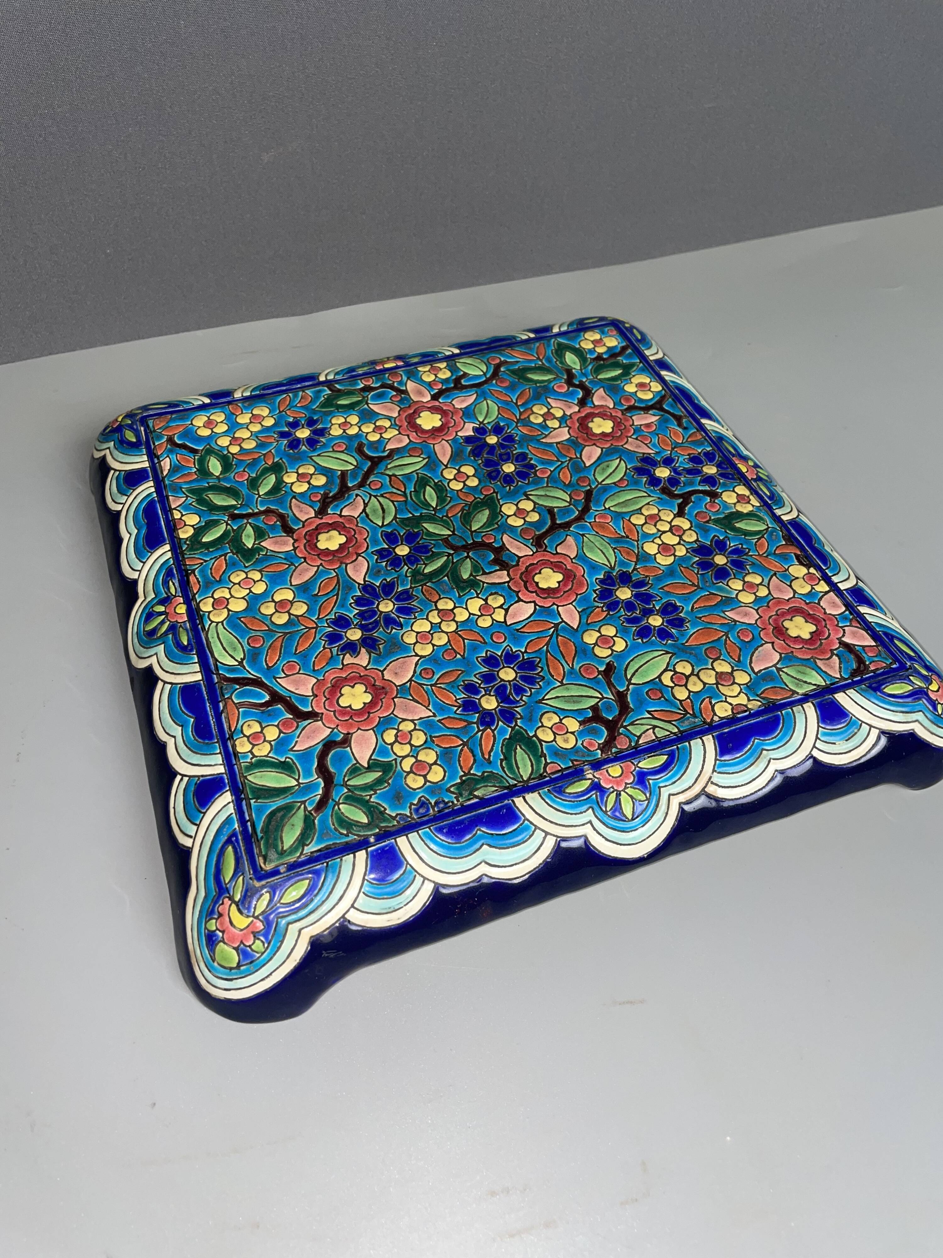 Trivet in Longwy enamel
