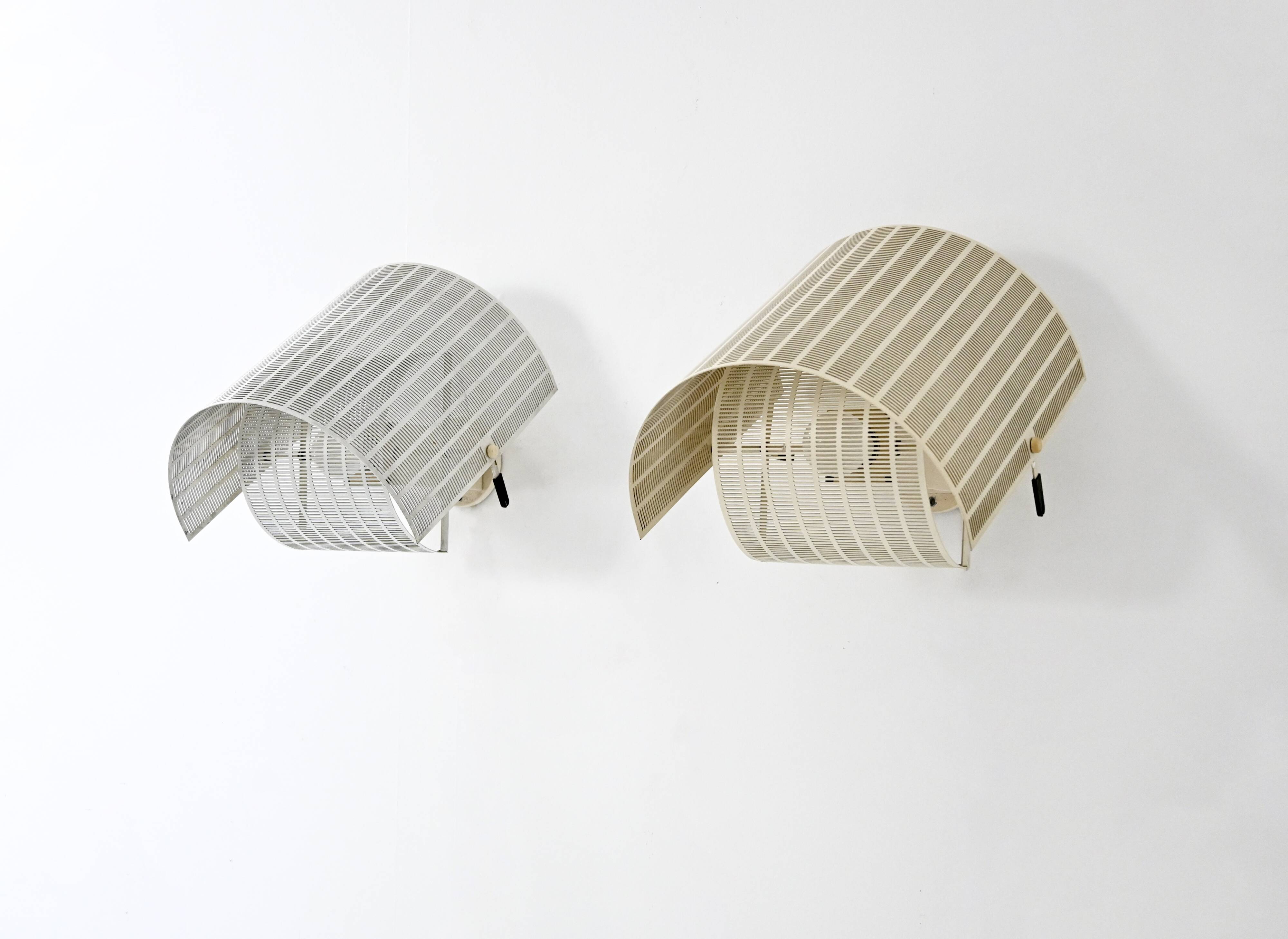 Pair of Shogun Wall Lights by Mario Botta for Artemide, 1980s.