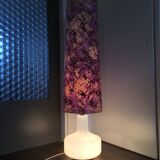 Mid-Century Pink & White Glass Floor Lamp