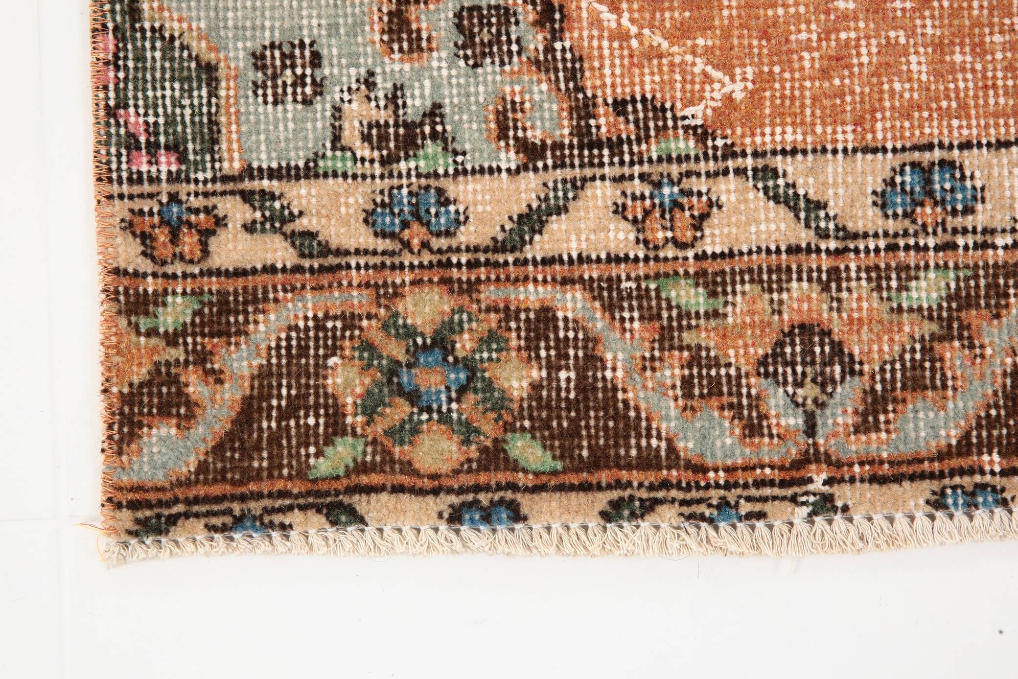 3x12 Oriental Orange Persian Runner Rug, 89x384Cm