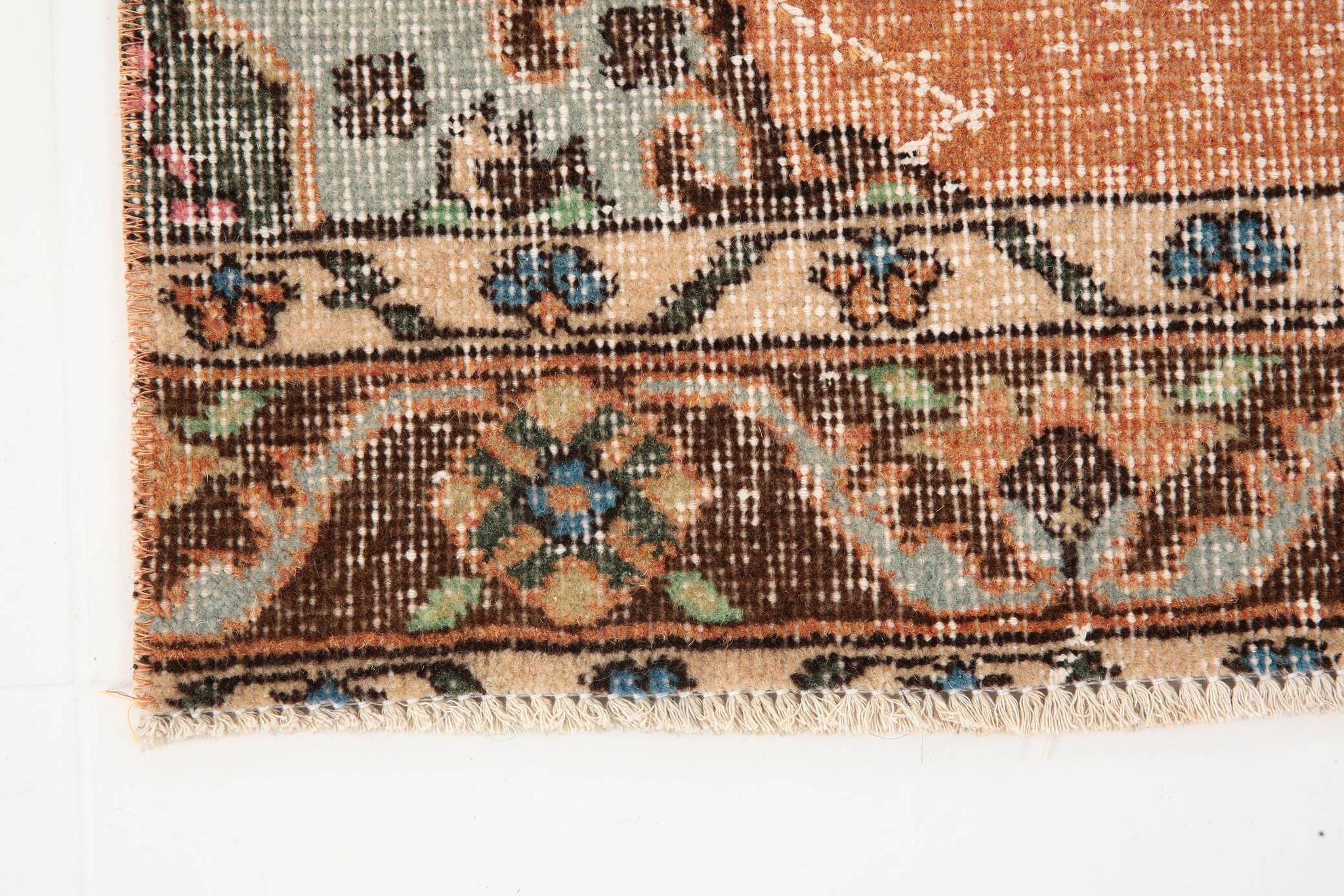 3x12 Oriental Orange Persian Runner Rug, 89x384Cm