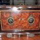 Cigar cabinet / Cigar box in burl wood and decorative bronze