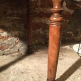 Beech and poplar table with drawer